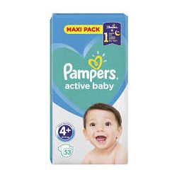   Pampers Active Baby Пелени 4+ / 10 - 15кг/ 53бр.VPP