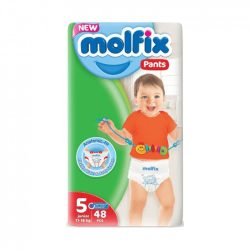   Molfix / Молфикс гащи 5 (12-17кг) 44бр+кърпи