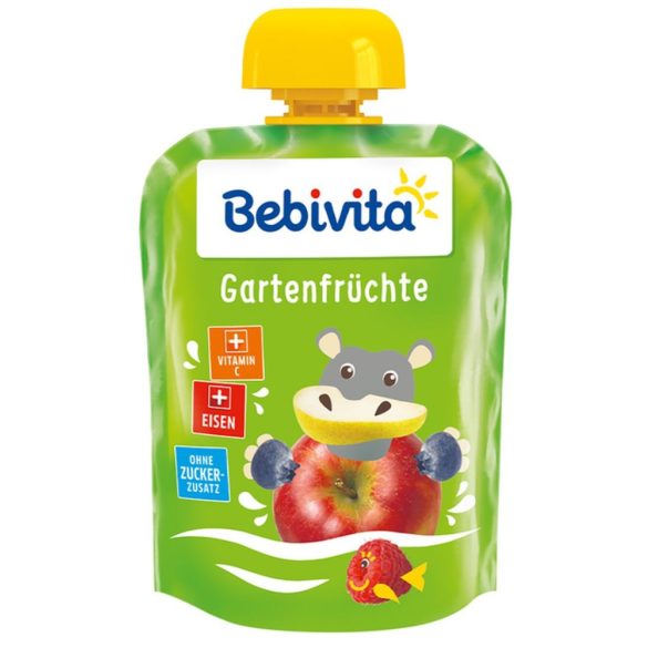 Bebivita Плодова закуска  градински плодове с желязо 90гр.