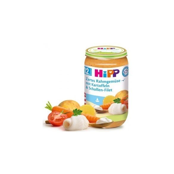 HIPP Зеленчуци със сметана картофи и филе от писия 12м 250g