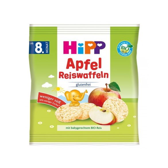 HiPP Bio Оризови бисквити с ябълка (30 г) 8м