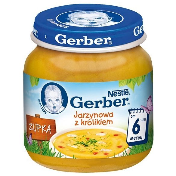 GERBER  Пюре Супа заешко със зеленчуци
