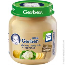   GERBER - Гербер пюре Карфиол и картоф, 130 g