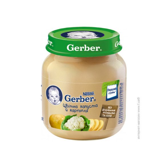 GERBER - Гербер пюре Карфиол и картоф, 130 g