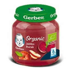   GERBER - Гербер пюре Organic Ябълки и цвекло - 125g