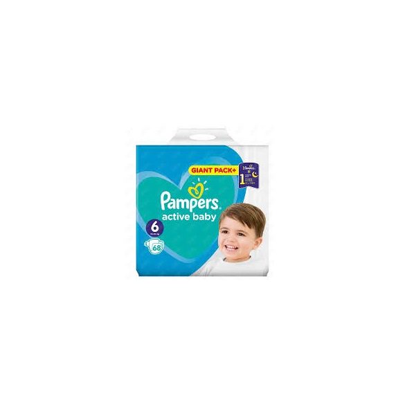 Pampers Active Baby Пелени 6 / 13-18 кг/ 68бр.