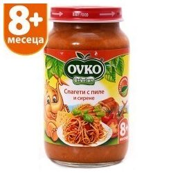   Оvko Спагети с пиле и сирене от 8-ия месец 220 гр.