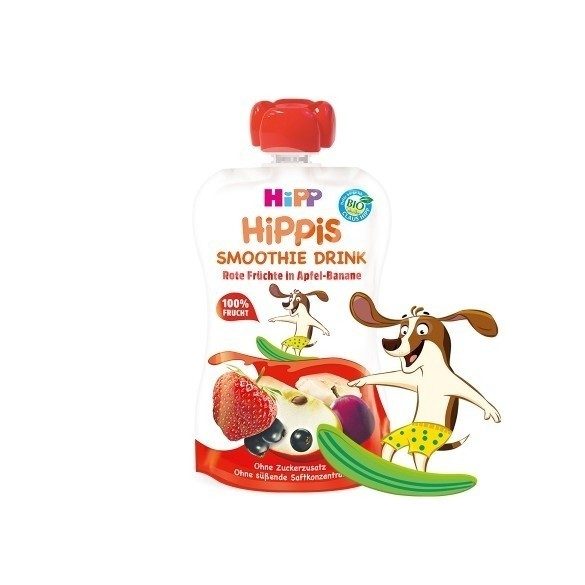 HIPP Био Смути Червени плодове, ябълка-банан