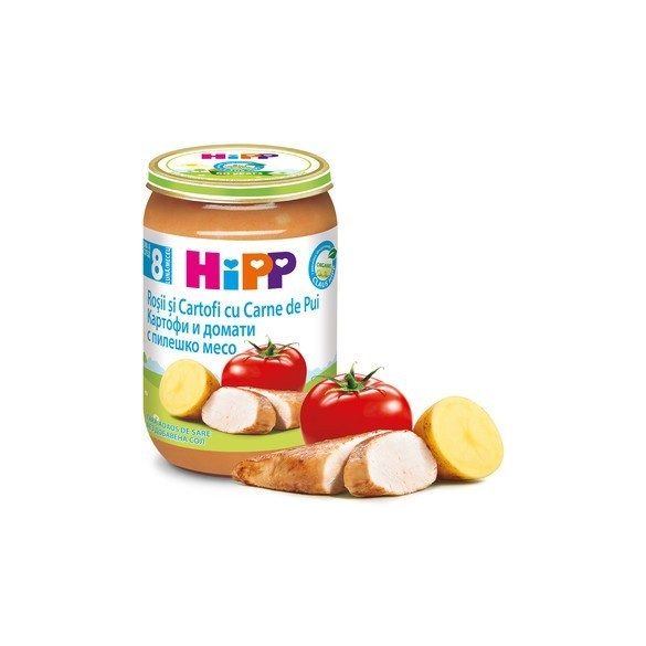 HIPP БИО Картофи и домати   с пилешко месо