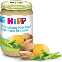   HIPP Картофи със зелен боб и заешко 12м 220g