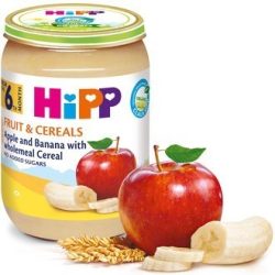   HIPP БИО Ябълки и банани с пълнозърнести култури
