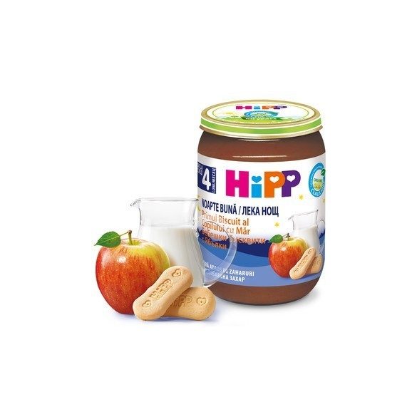 HIPP БИО Млечна каша бебешки бисквити и ябълка