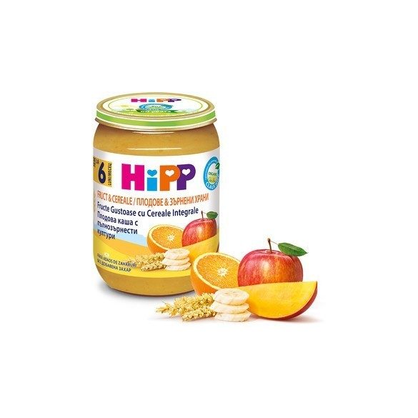 HIPP БИО Плодова каша с пълнозърнести култури
